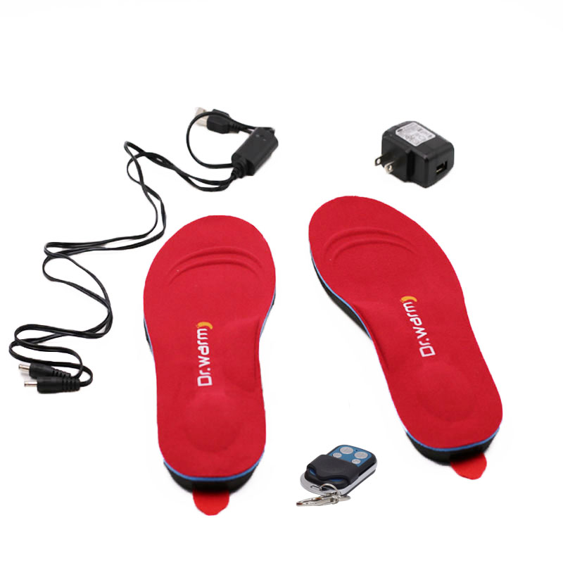 Dr. Warm rechargeable heated shoe insoles electric for ice house-3
