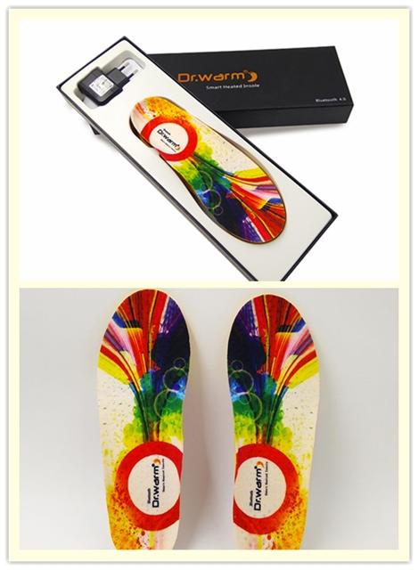 Custom rechargeable thermal insoles for golfing