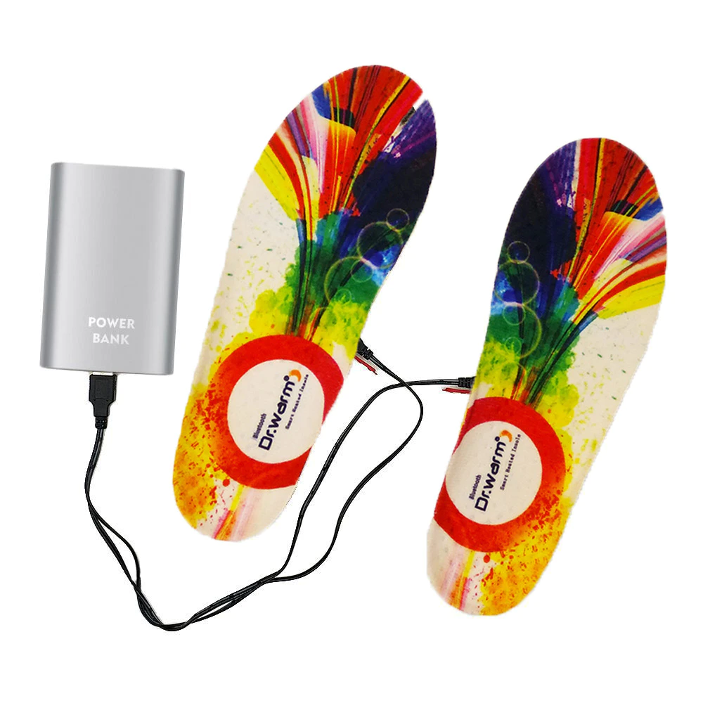 Dr. Warm dr electric heated shoe insoles lasts for 3-7hours for outdoor