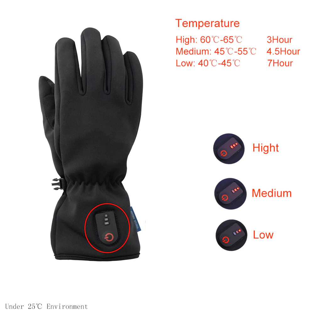 Dr. Warm sensitive battery operated heated gloves improves blood circulation for outdoor