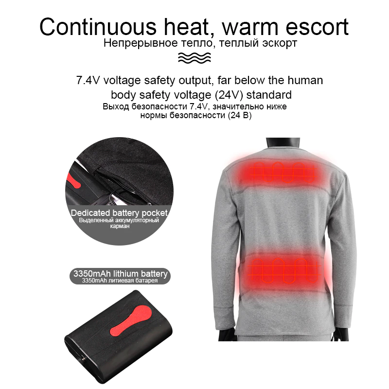 Dr. Warm comfortable heated thermal underwear level for ice house