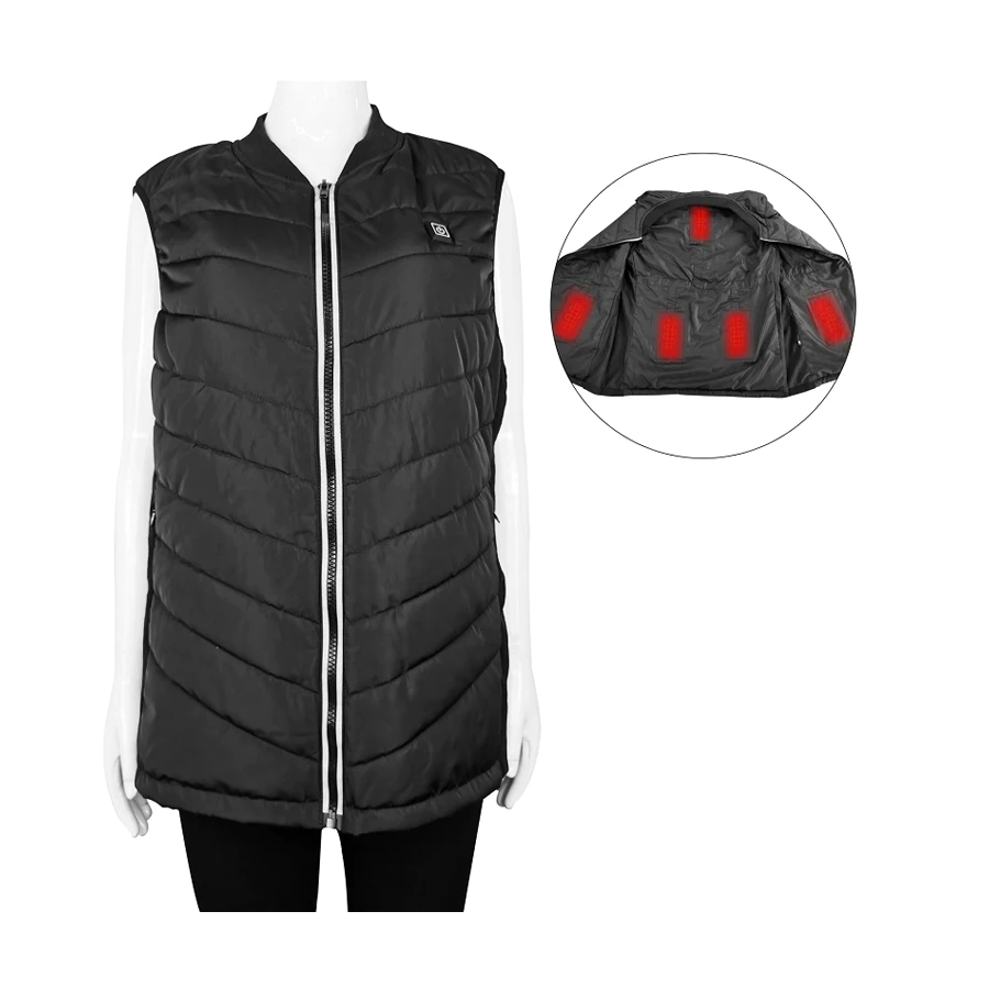 5V USB Electric Heated Vest Rechargeable Far Infrared Battery Heating Fleece Padded Knit Sweater