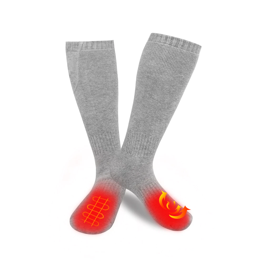 Rechargeable Heated Socks Custom Pattern Winter 3.7V 2600mah battery electric for outdoor sports