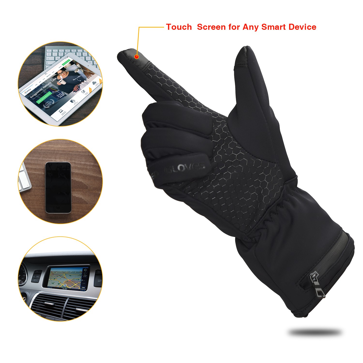 suitable heated winter gloves screen improves blood circulation for winter-8