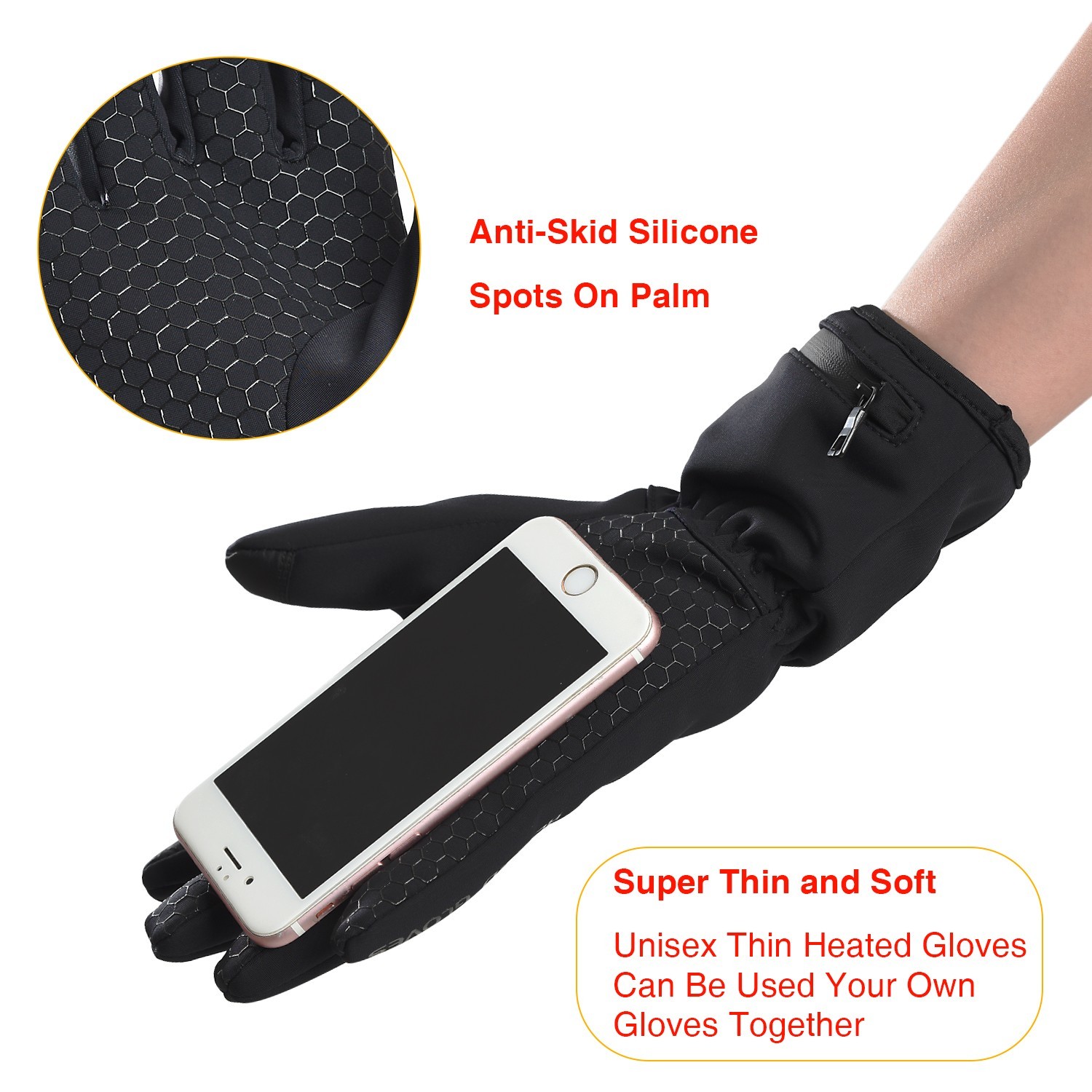 suitable heated winter gloves screen improves blood circulation for winter