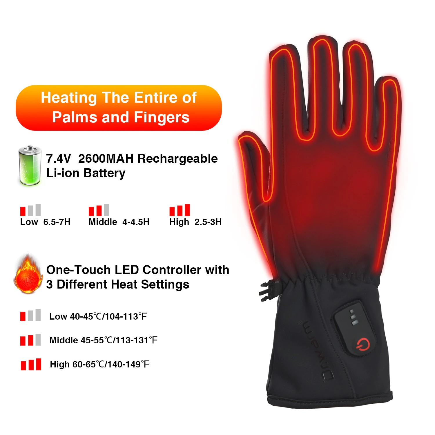 Dr. Warm high quality heated winter gloves for outdoor