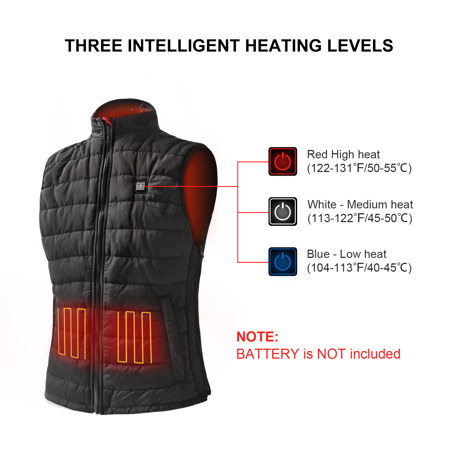 Winter custom usb battery bluetooth safety ski hunting 5v heated coats and warm clothing heated jacket