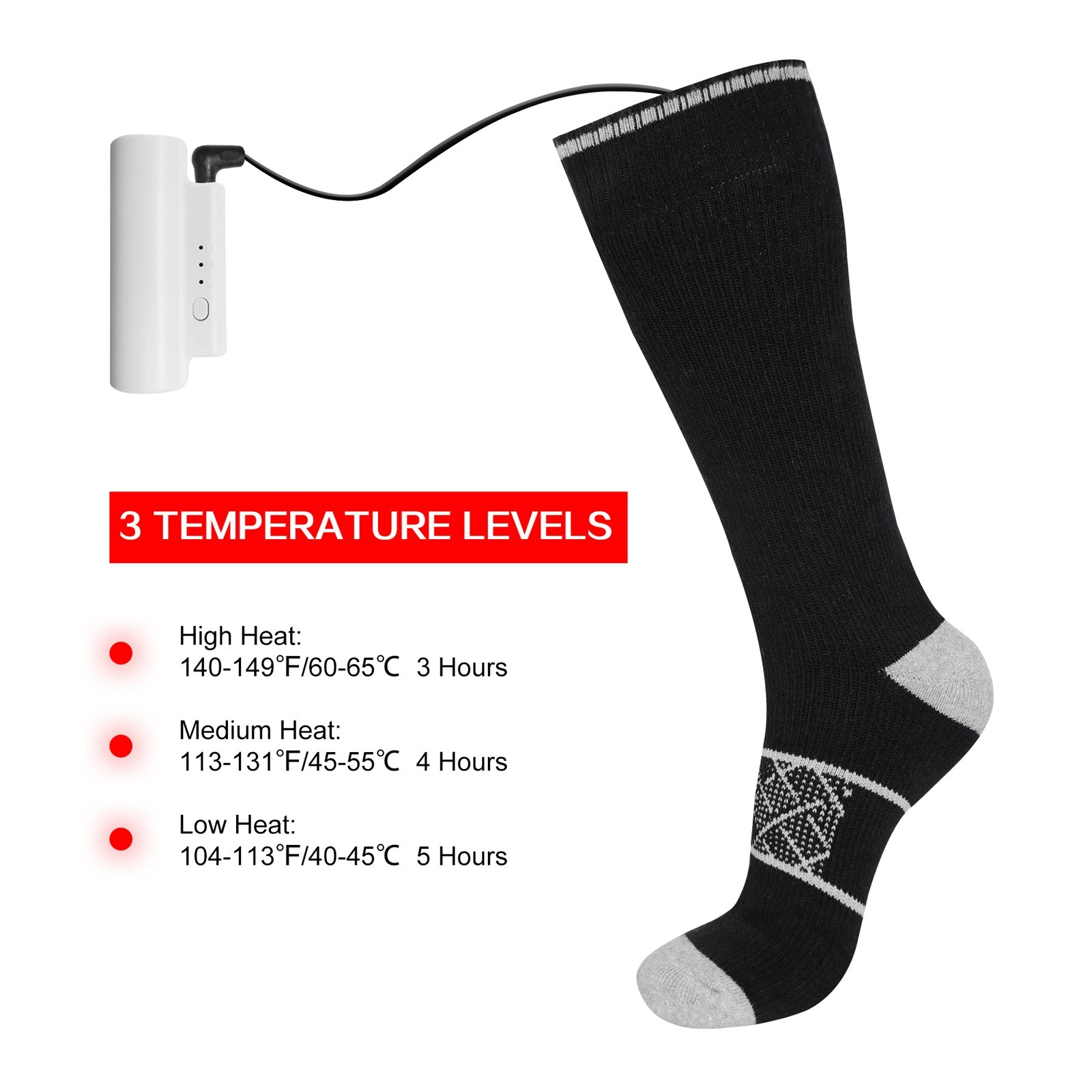 Dr. Warm cotton battery operated warming socks with smart design for home