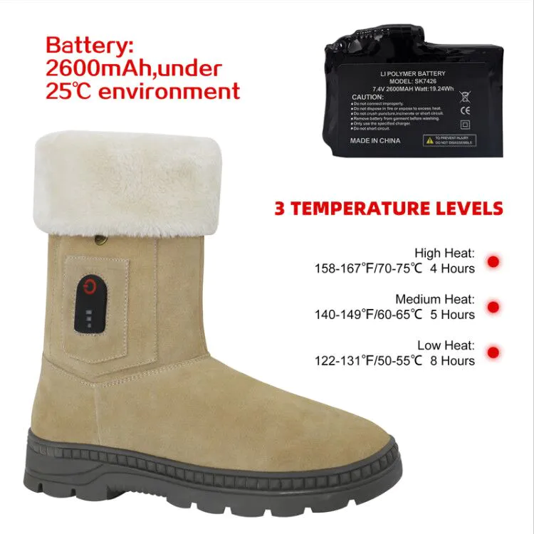 Electric heated boots rechargeable electric heating shoe with heating pad
