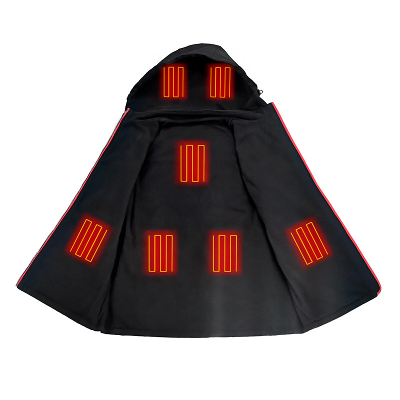 5V USB power supply heated vests unisex winter vest heated warm jacket with hood