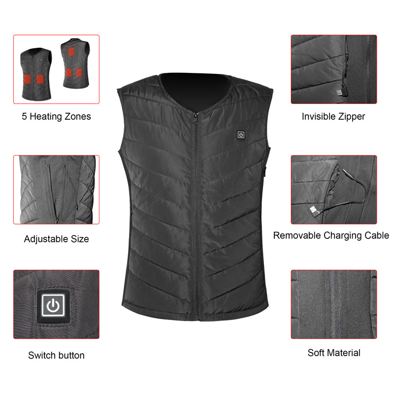Wholesale Heated Vest keep warm coat waterproof outdoor Softshell Windproof Battery Powered