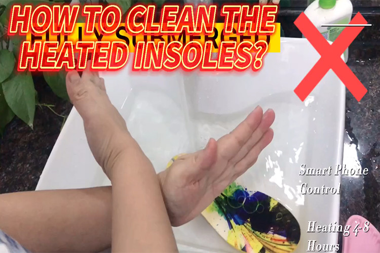 How to Clean the Rechargeable Smart Phone Control Heated Insoles?