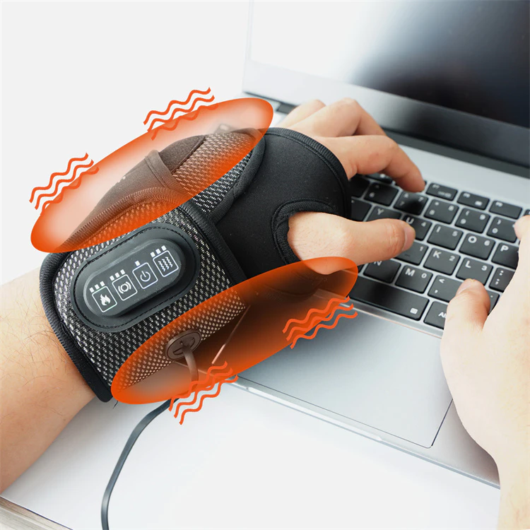 Dr.Warm Both Right and Left Hands Heated Wristband Multi-Function Vibration Massage Wristband Electric Heated Brace For Wrist