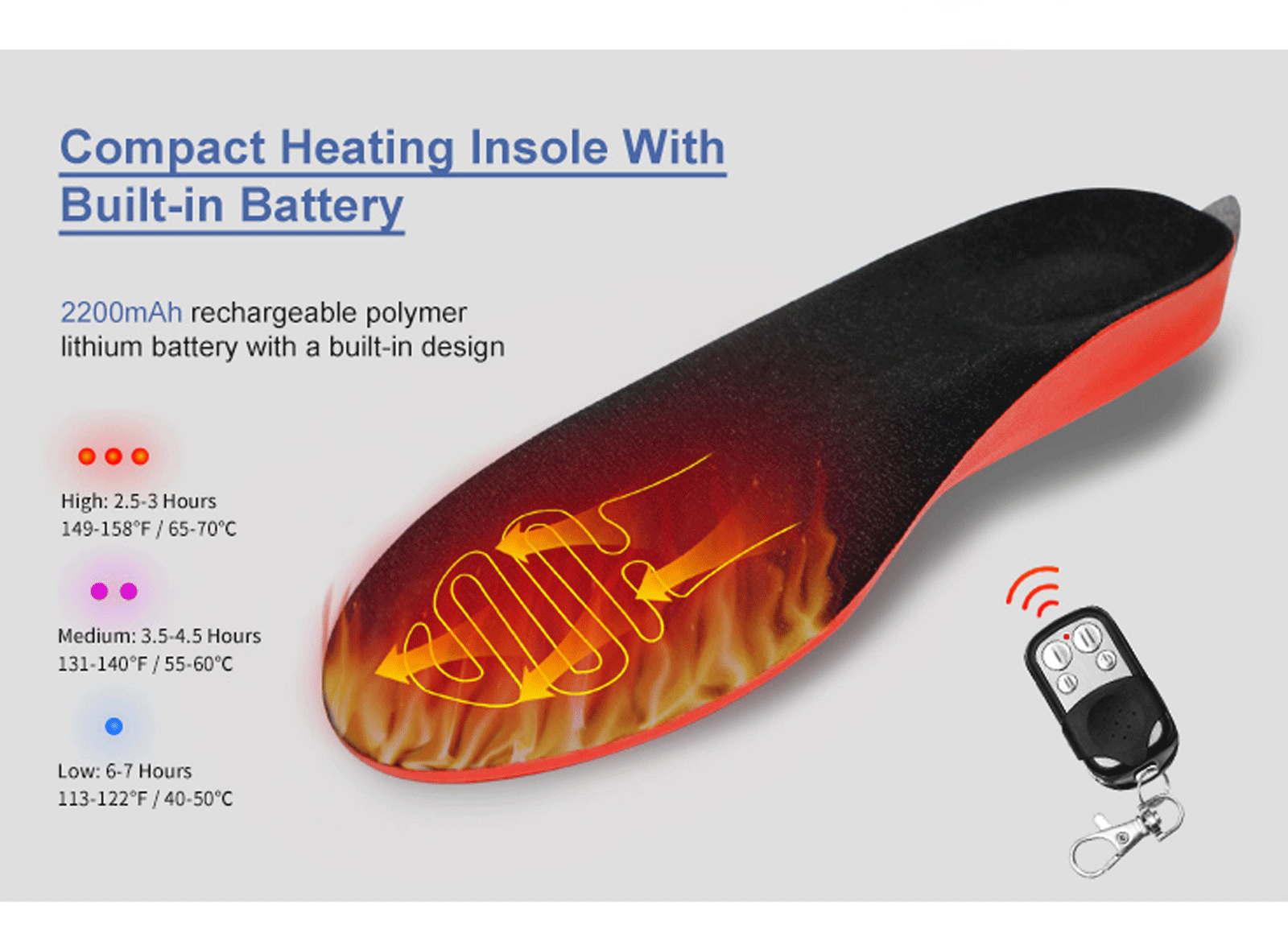 product-S-King-Heated insole foot warmer Electric Drwarm M4 USB rechargeable remote control-img-1