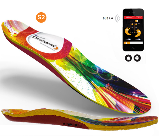 Dr. Warm skiing heated bluetooth insoles lasts for 3-7hours for ice house-2