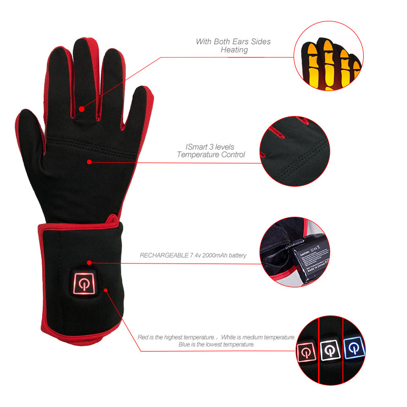 Dr. Warm Brand touch heated motorcycle gloves skiing supplier