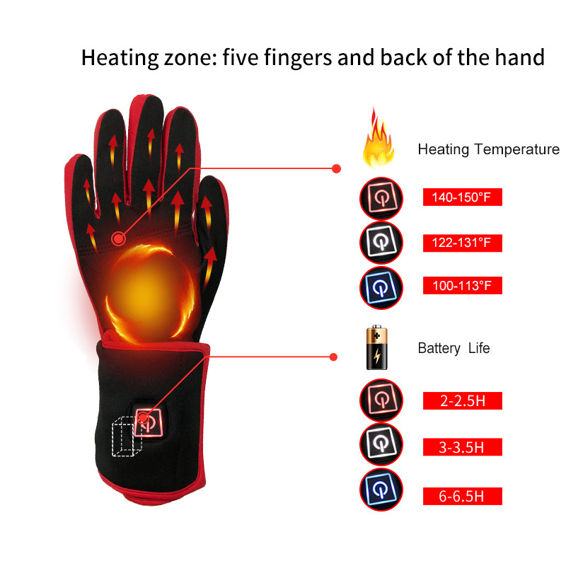 heated motorcycle gloves skiing warm Dr. Warm Brand