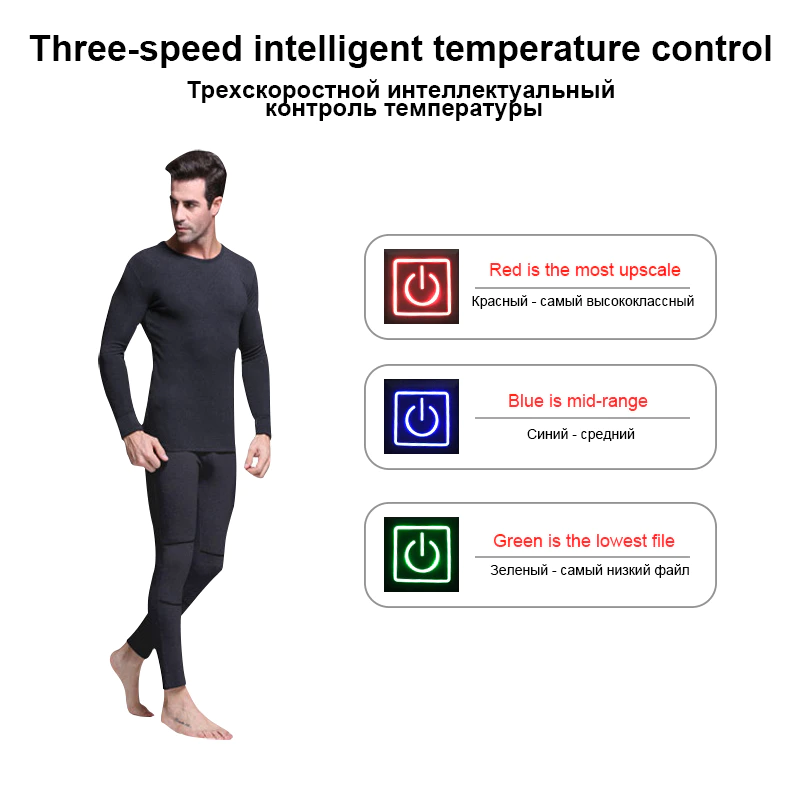 washable Custom level battery heated thermal underwear winter Dr. Warm