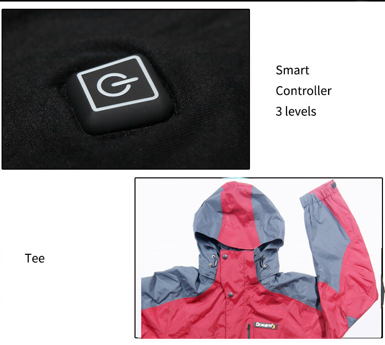Dr. Warm jacket heated waterproof jacket with arch support design for indoor use