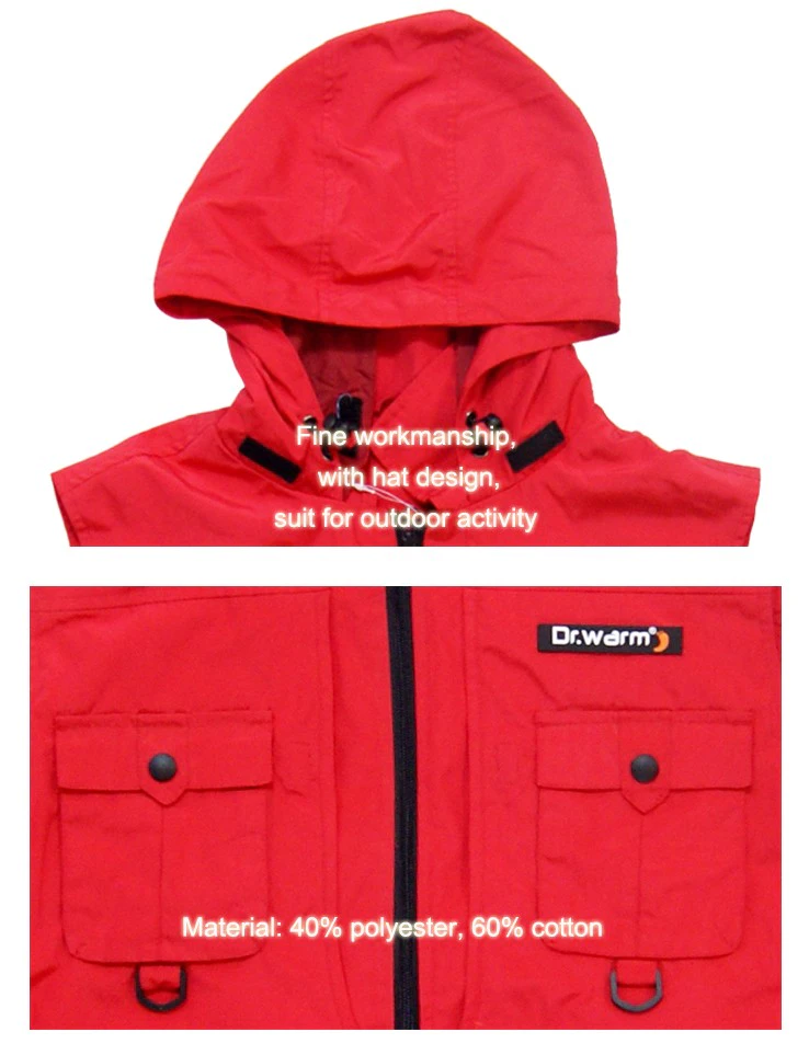 Dr. Warm best battery heated vest improves blood circulation for outdoor