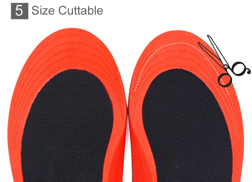 Dr. Warm rechargeable electric shoe insoles fit to most shoes for indoor use