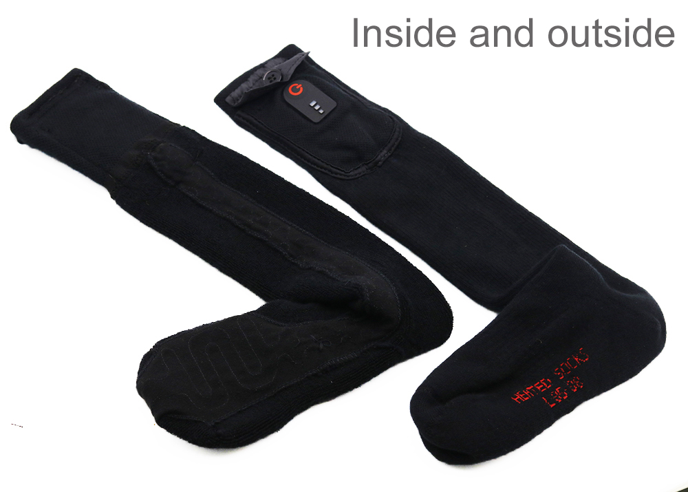 heated rechargeable heated socks winter with prined pattern for winter-11