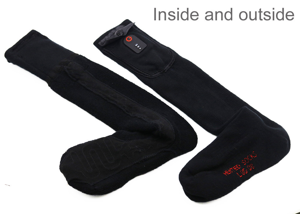 cotton battery powered heated socks cotton with prined pattern for ice house