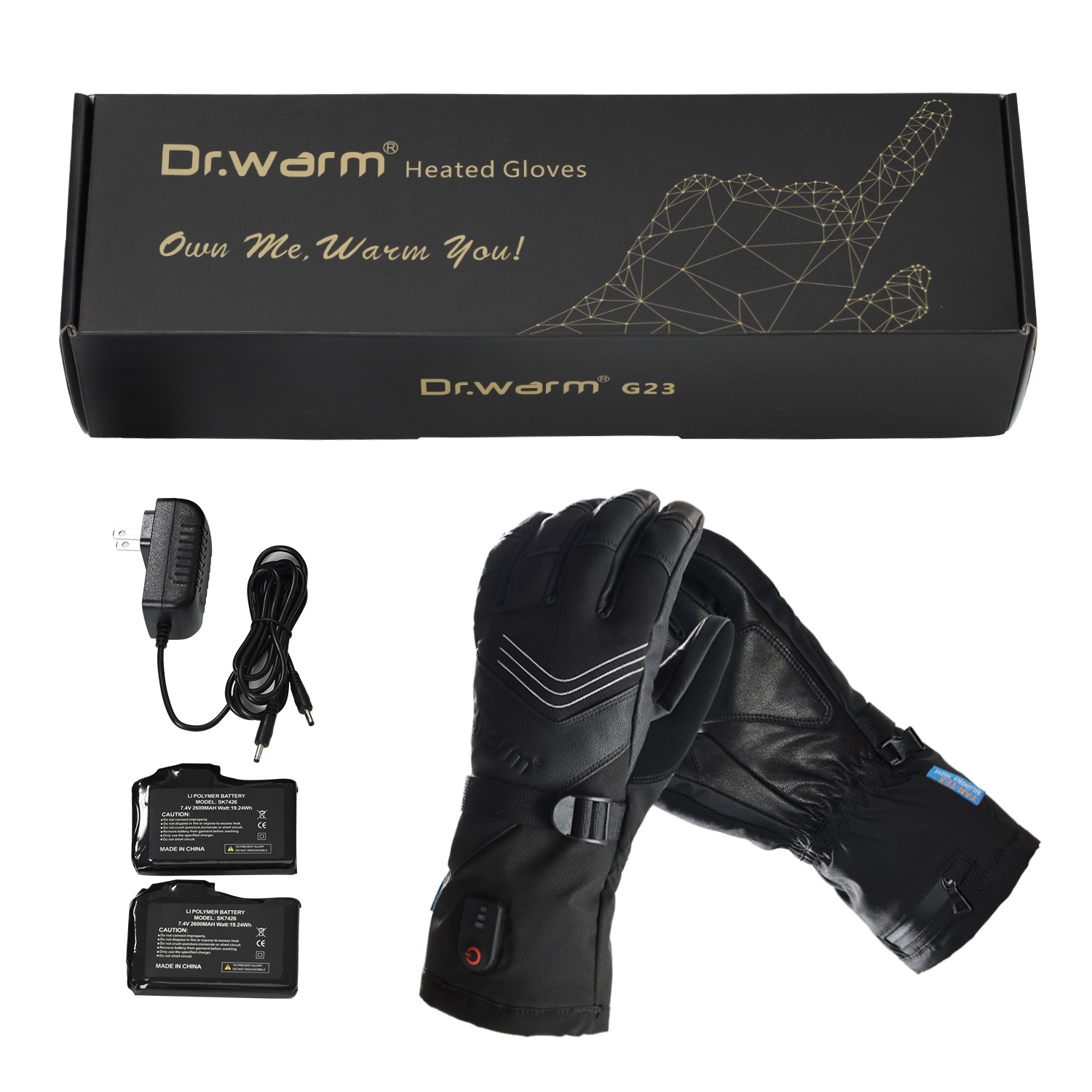 Dr. Warm heated bicycle gloves-23