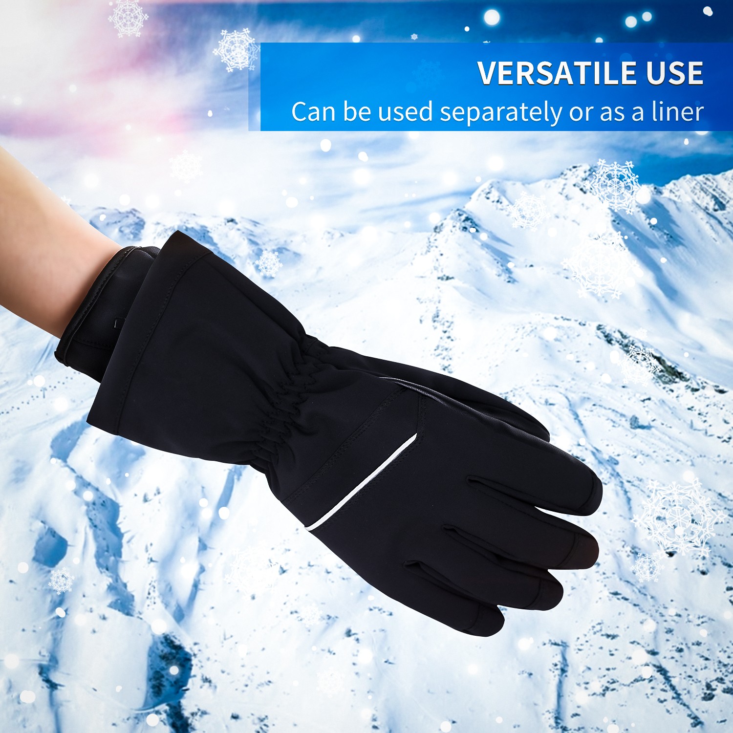 Dr. Warm heated snowboard gloves-3
