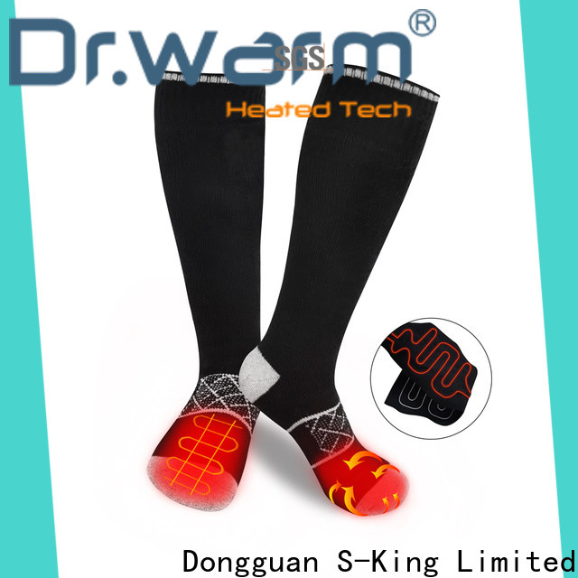 Dr. Warm warm battery operated socks with prined pattern for indoor use