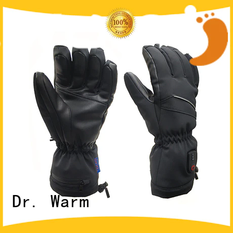 high quality rechargeable battery heated gloves feel with prined pattern for winter