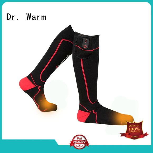 Dr. Warm soft electric warming socks with prined pattern for winter