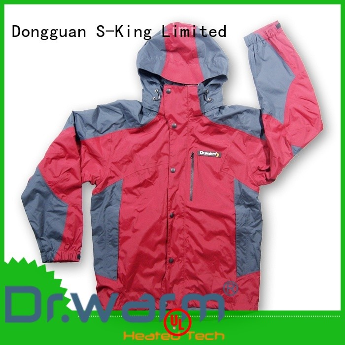 waterproof battery powered heated jacket with heel cushion design for indoor use Dr. Warm