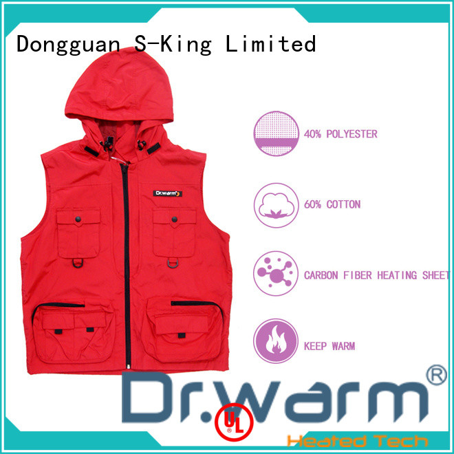 Dr. Warm female electric heated vest with prined pattern for indoor use