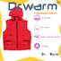 healthy battery heated vest control with prined pattern for indoor use