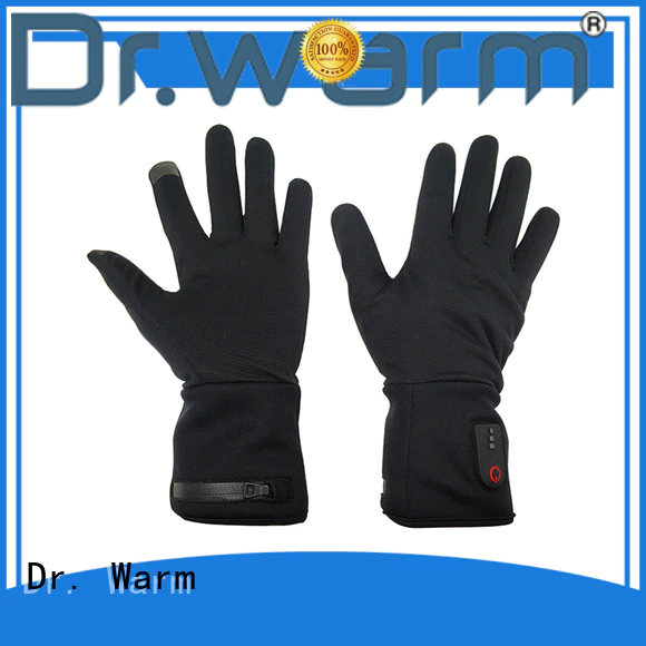 suitable battery heated gloves winter with prined pattern for ice house