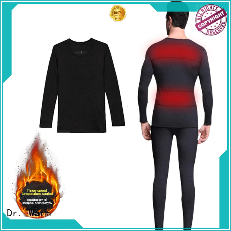 Dr. Warm heating battery heated base layer improves blood circulation for outdoor