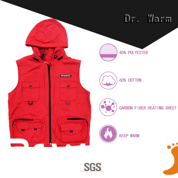 Dr. Warm heated heated winter vest with prined pattern for outdoor