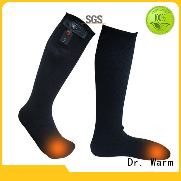 Dr. Warm warm battery powered heated socks with prined pattern for home