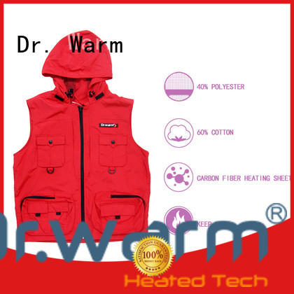 Dr. Warm rechargeable heated vest improves blood circulation for outdoor